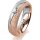 Ring 14 Karat Rot-/Weissgold 5.5 mm kreismatt 1 Brillant G vs 0,065ct