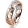 Ring 14 Karat Rot-/Weissgold 5.5 mm diamantmatt 1 Brillant G vs 0,065ct