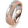 Ring 14 Karat Rot-/Weissgold 5.5 mm kreismatt 5 Brillanten G vs Gesamt 0,045ct