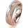 Ring 14 Karat Rot-/Weissgold 5.5 mm kreismatt 5 Brillanten G vs Gesamt 0,045ct
