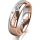Ring 14 Karat Rot-/Weissgold 5.5 mm poliert 5 Brillanten G vs Gesamt 0,065ct