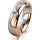 Ring 14 Karat Rot-/Weissgold 5.5 mm poliert 1 Brillant G vs 0,110ct