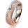 Ring 14 Karat Rot-/Weissgold 5.5 mm kreismatt 1 Brillant G vs 0,110ct