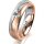 Ring 14 Karat Rot-/Weissgold 5.5 mm sandmatt 1 Brillant G vs 0,110ct
