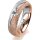 Ring 14 Karat Rot-/Weissgold 5.5 mm kristallmatt 1 Brillant G vs 0,110ct