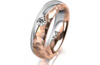 Ring 14 Karat Rot-/Weissgold 5.5 mm diamantmatt 1...