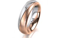 Ring 18 Karat Rot-/Weissgold 5.5 mm sandmatt