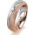 Ring 18 Karat Rot-/Weissgold 5.5 mm kristallmatt 1 Brillant G vs 0,065ct