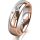 Ring 18 Karat Rot-/Weissgold 5.5 mm poliert 3 Brillanten G vs Gesamt 0,050ct