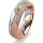 Ring 18 Karat Rot-/Weissgold 5.5 mm kristallmatt 5 Brillanten G vs Gesamt 0,045ct
