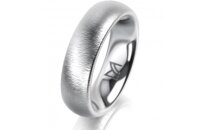 Ring 14 Karat Weissgold 5.5 mm kristallmatt
