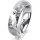 Ring 14 Karat Weissgold 5.5 mm diamantmatt 1 Brillant G vs 0,025ct
