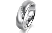 Ring 14 Karat Weissgold 5.5 mm l&auml;ngsmatt 5...
