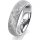 Ring 14 Karat Weissgold 5.5 mm kristallmatt 5 Brillanten G vs Gesamt 0,065ct