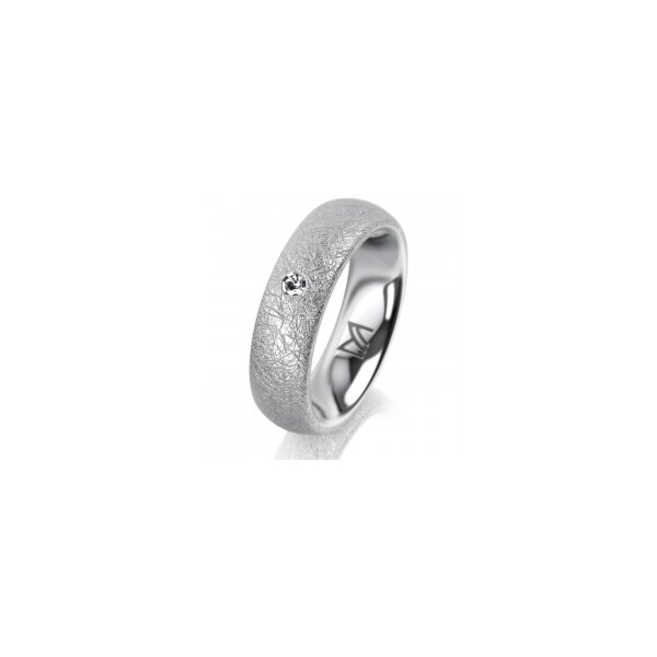 Ring 18 Karat Weissgold 5.5 mm kreismatt 1 Brillant G vs 0,025ct