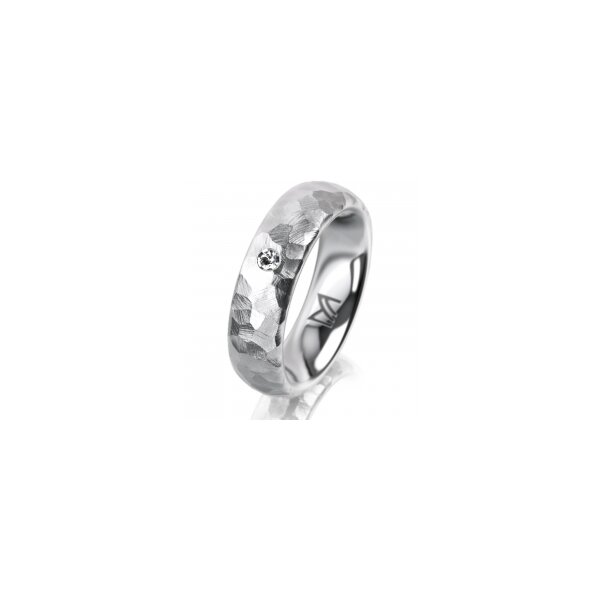Ring 18 Karat Weissgold 5.5 mm diamantmatt 1 Brillant G vs 0,025ct