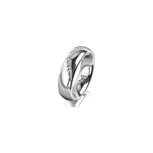 Ring 18 Karat Weissgold 5.5 mm poliert 5 Brillanten G vs Gesamt 0,045ct