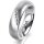 Ring 18 Karat Weissgold 5.5 mm sandmatt 5 Brillanten G vs Gesamt 0,045ct