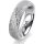 Ring 18 Karat Weissgold 5.5 mm kristallmatt 5 Brillanten G vs Gesamt 0,045ct