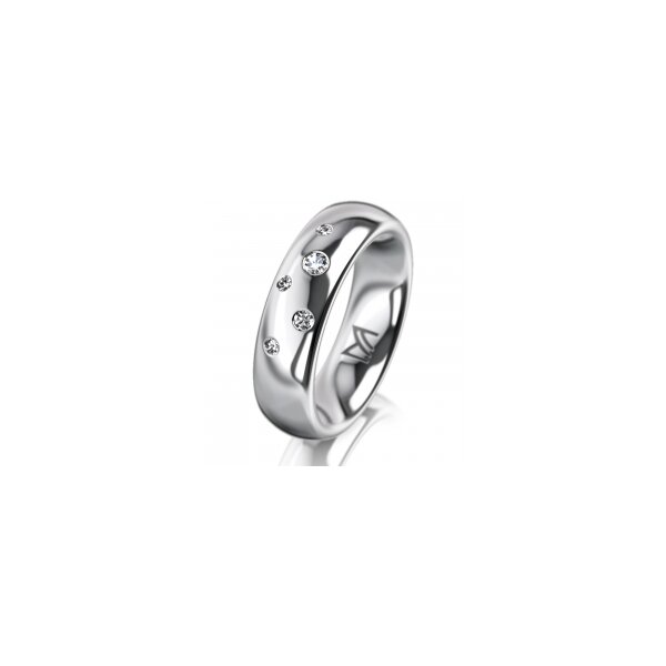 Ring 18 Karat Weissgold 5.5 mm poliert 5 Brillanten G vs Gesamt 0,065ct