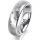 Ring 18 Karat Weissgold 5.5 mm sandmatt 5 Brillanten G vs Gesamt 0,065ct