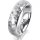 Ring 18 Karat Weissgold 5.5 mm diamantmatt 5 Brillanten G vs Gesamt 0,065ct