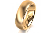 Ring 14 Karat Gelbgold 6.0 mm l&auml;ngsmatt