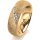 Ring 14 Karat Gelbgold 6.0 mm kristallmatt 5 Brillanten G vs Gesamt 0,065ct