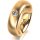 Ring 14 Karat Gelbgold 6.0 mm längsmatt 1 Brillant G vs 0,110ct