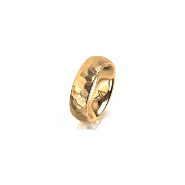 Ring 18 Karat Gelbgold 6.0 mm diamantmatt