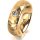 Ring 18 Karat Gelbgold 6.0 mm diamantmatt 1 Brillant G vs 0,110ct