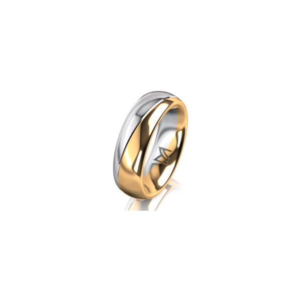 Ring 14 Karat Gelb-/Weissgold 6.0 mm poliert