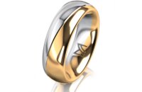 Ring 14 Karat Gelb-/Weissgold 6.0 mm poliert