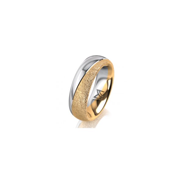 Ring 14 Karat Gelb-/Weissgold 6.0 mm kreismatt