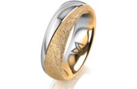 Ring 14 Karat Gelb-/Weissgold 6.0 mm kreismatt