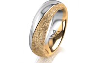 Ring 14 Karat Gelb-/Weissgold 6.0 mm kristallmatt