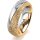 Ring 14 Karat Gelb-/Weissgold 6.0 mm kristallmatt