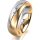 Ring 14 Karat Gelb-/Weissgold 6.0 mm l&auml;ngsmatt 1 Brillant G vs 0,025ct