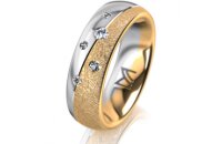Ring 14 Karat Gelb-/Weissgold 6.0 mm kreismatt 5...