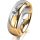 Ring 14 Karat Gelb-/Weissgold 6.0 mm poliert 1 Brillant G vs 0,110ct