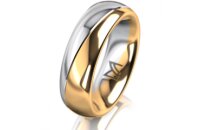 Ring 18 Karat Gelb-/Weissgold 6.0 mm poliert