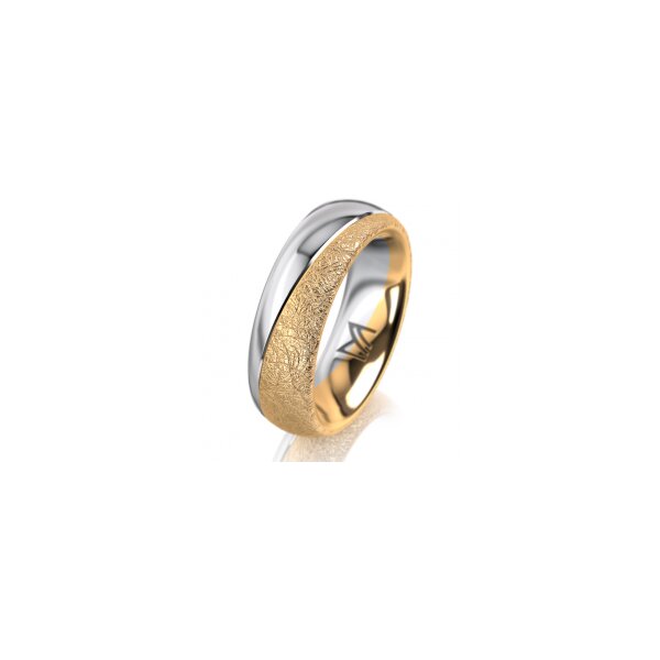 Ring 18 Karat Gelb-/Weissgold 6.0 mm kreismatt