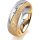 Ring 18 Karat Gelb-/Weissgold 6.0 mm kreismatt 1 Brillant G vs 0,025ct