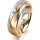 Ring 18 Karat Gelb-/Weissgold 6.0 mm l&auml;ngsmatt 1 Brillant G vs 0,065ct