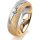Ring 18 Karat Gelb-/Weissgold 6.0 mm kreismatt 1 Brillant G vs 0,065ct