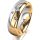 Ring 18 Karat Gelb-/Weissgold 6.0 mm poliert 3 Brillanten G vs Gesamt 0,060ct
