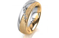Ring 18 Karat Gelb-/Weissgold 6.0 mm kreismatt 5...