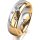 Ring 18 Karat Gelb-/Weissgold 6.0 mm poliert 5 Brillanten G vs Gesamt 0,080ct