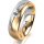 Ring 18 Karat Gelb-/Weissgold 6.0 mm l&auml;ngsmatt 1 Brillant G vs 0,110ct