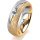 Ring 18 Karat Gelb-/Weissgold 6.0 mm kreismatt 1 Brillant G vs 0,110ct